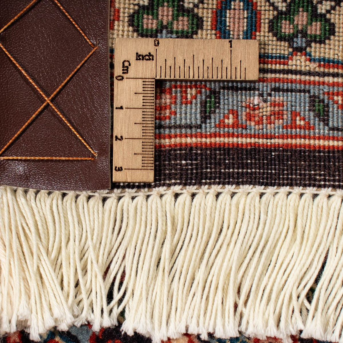 Tapis persan - Tabriz - 252 x 201 cm - bleu foncé