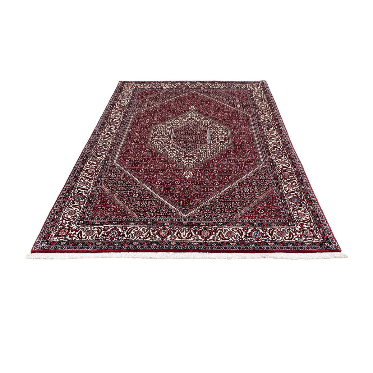 Tapis persan - Bidjar - 209 x 132 cm - rouge clair