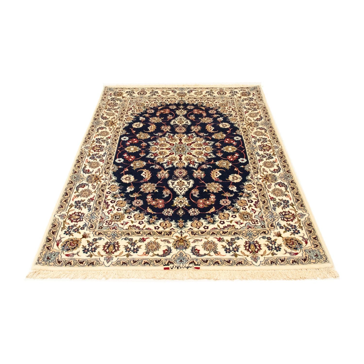 Tapis persan - Isfahan - Premium - 171 x 108 cm - bleu foncé