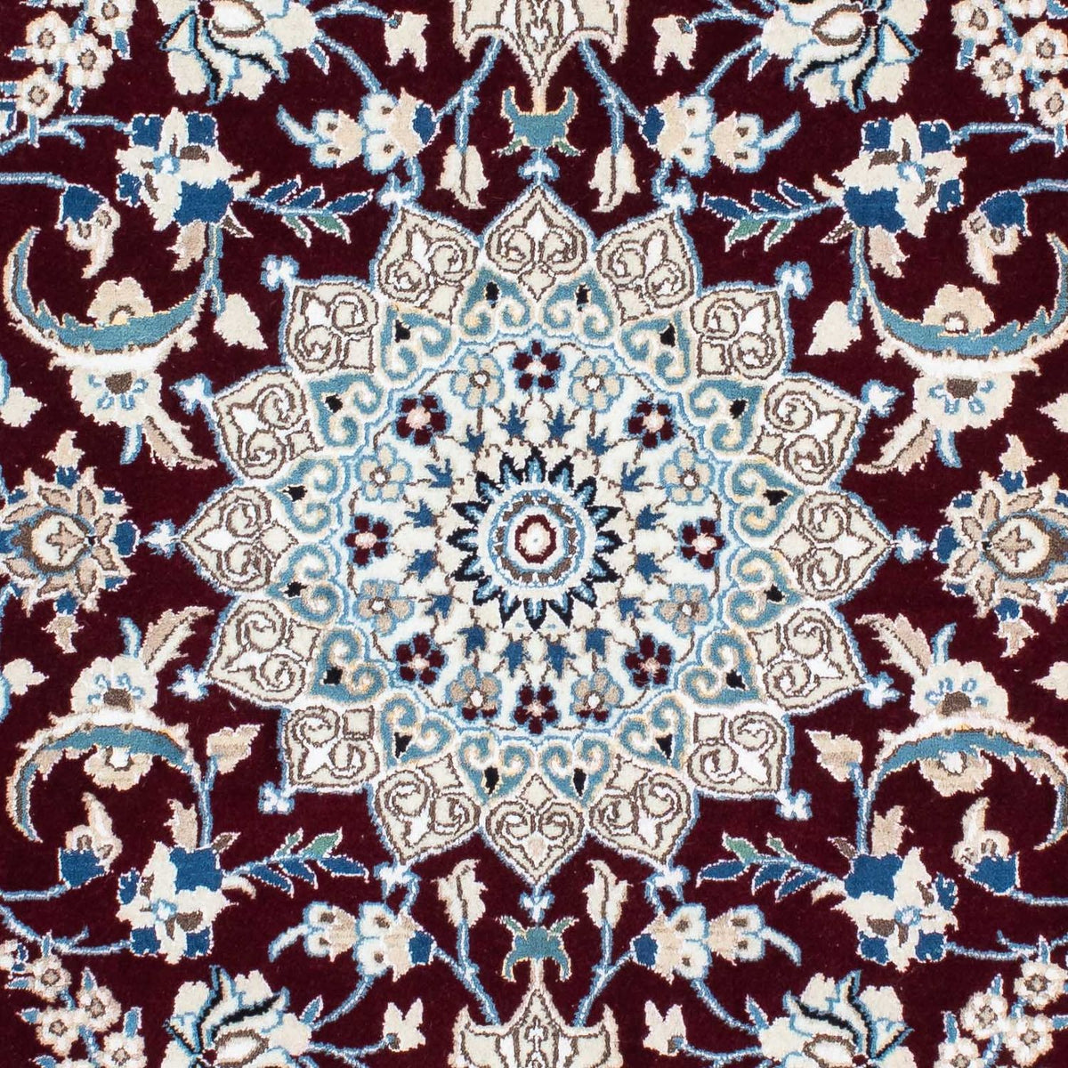 Tapis persan - Nain - Royal - 182 x 110 cm - rouge foncé