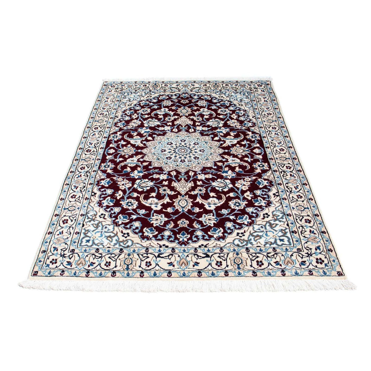 Tapis persan - Nain - Royal - 182 x 110 cm - rouge foncé