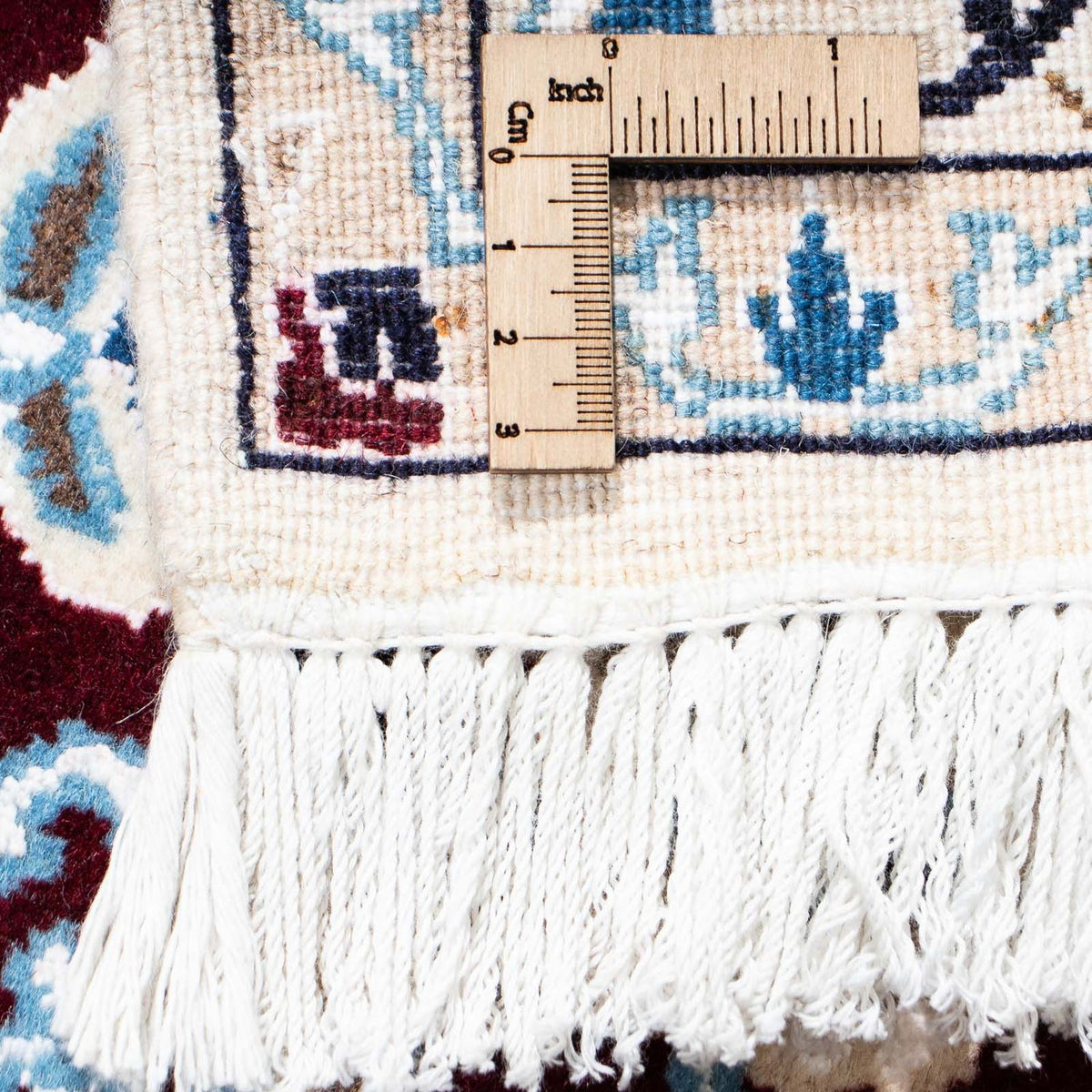 Tapis persan - Nain - Royal - 182 x 110 cm - rouge foncé