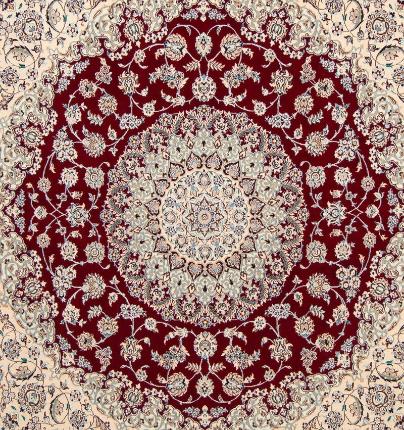 Tapis persan - Nain - Premium carré  - 211 x 200 cm - beige