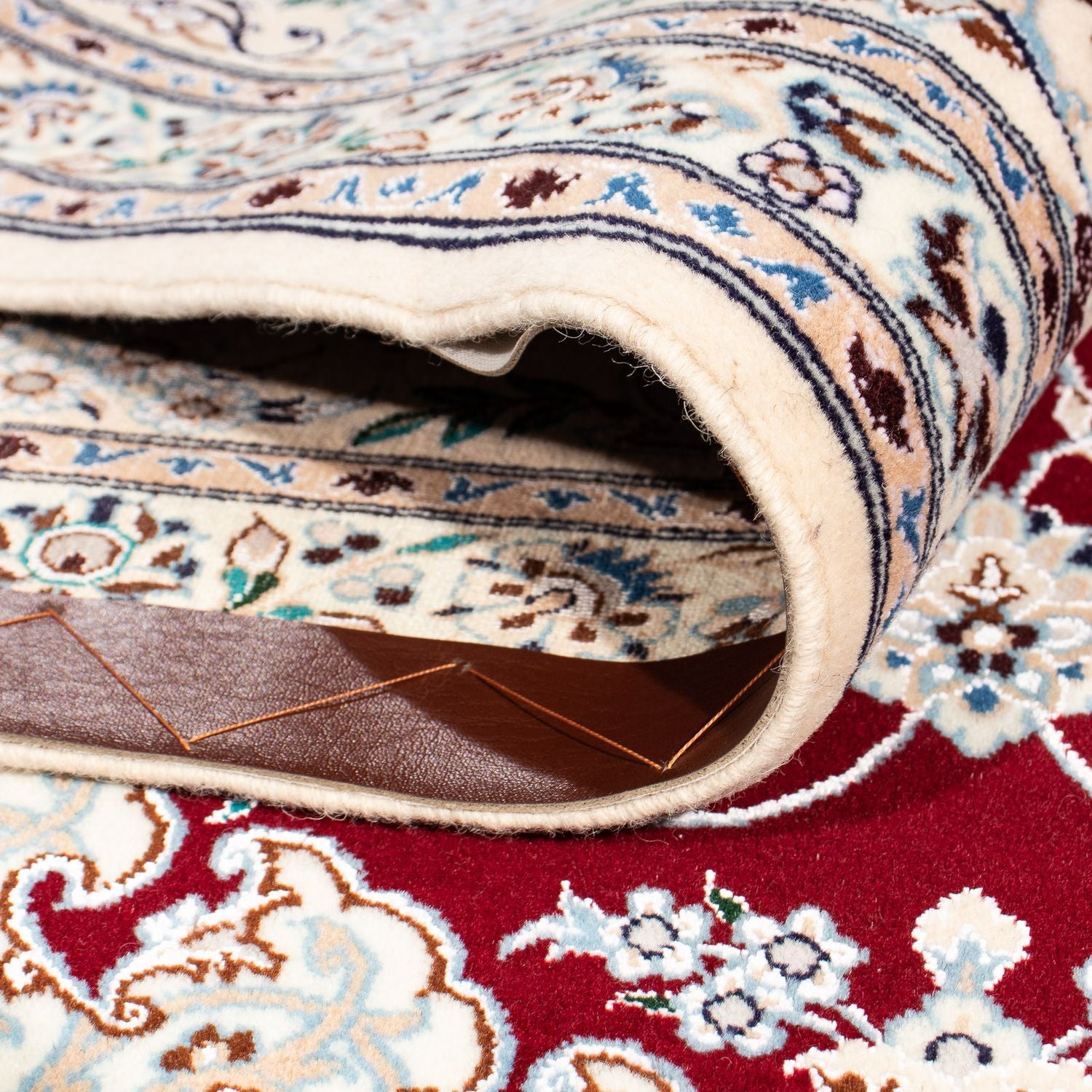 Tapis persan - Nain - Premium carré  - 211 x 200 cm - beige