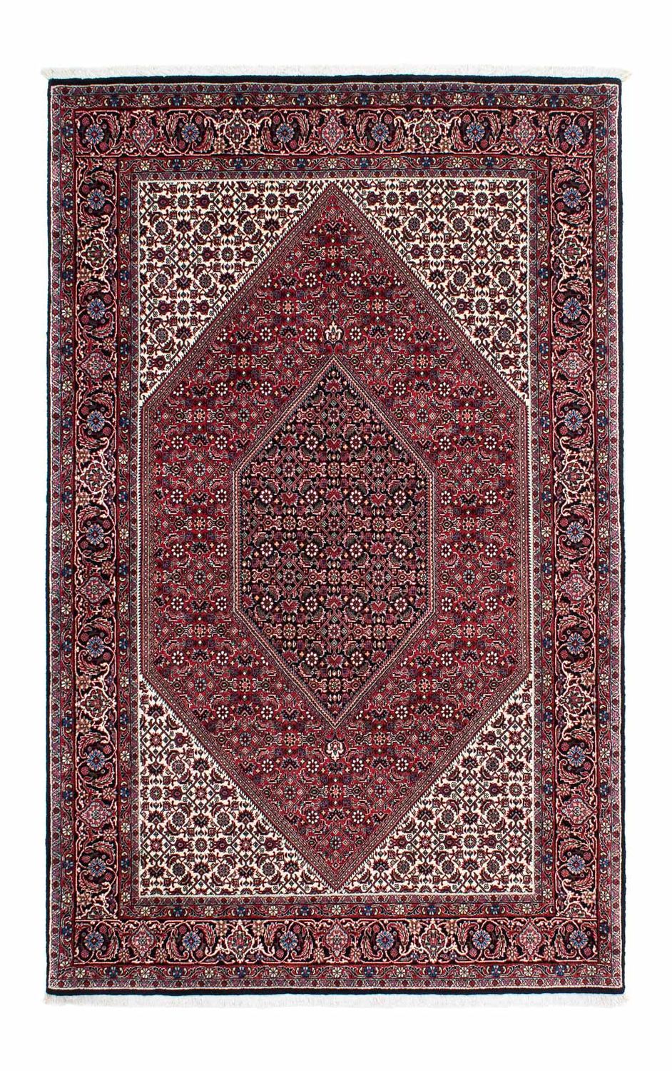 Tapis persan - Bidjar - 210 x 134 cm - rouge clair