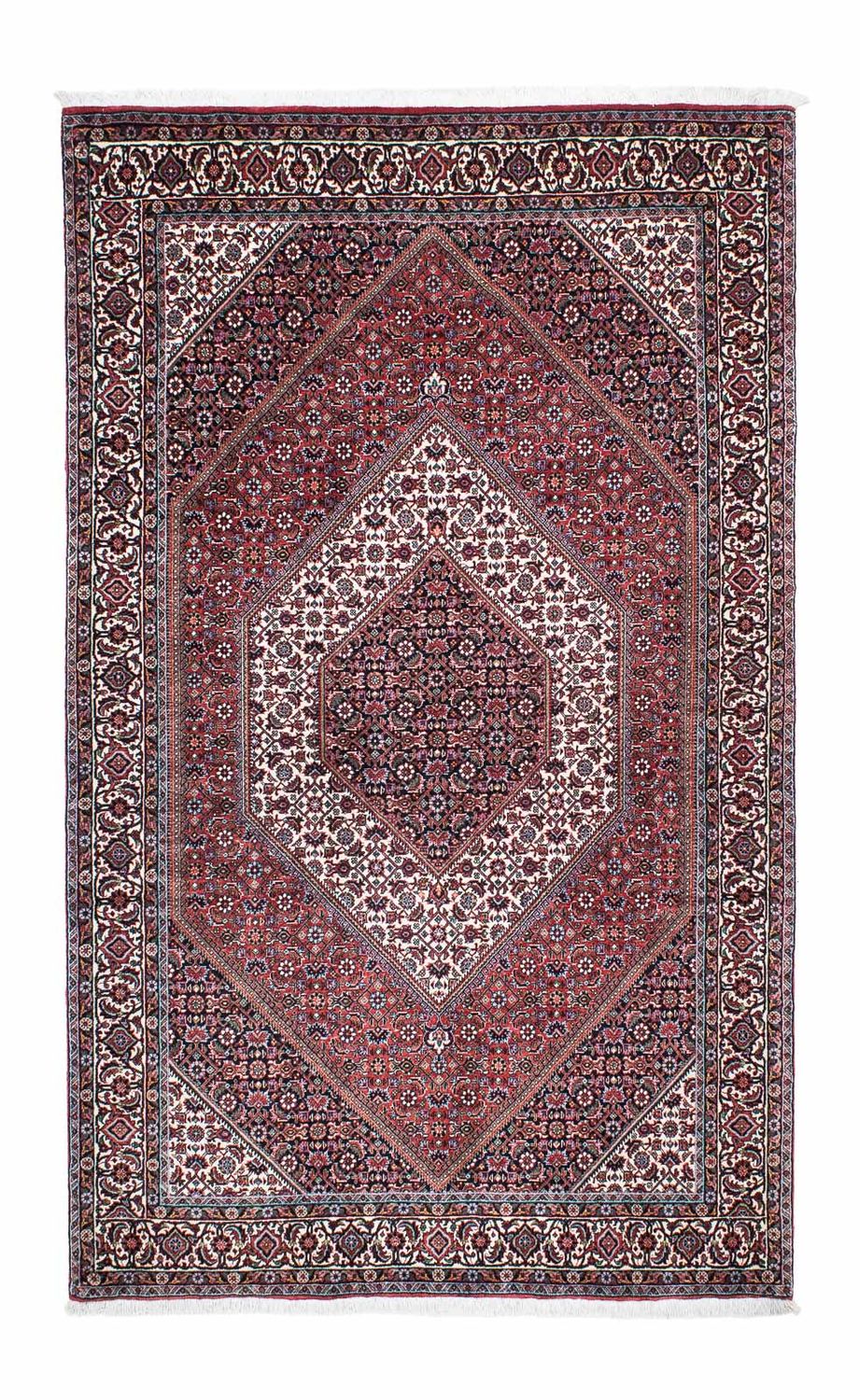 Tapis persan - Bidjar - 214 x 131 cm - rouge clair