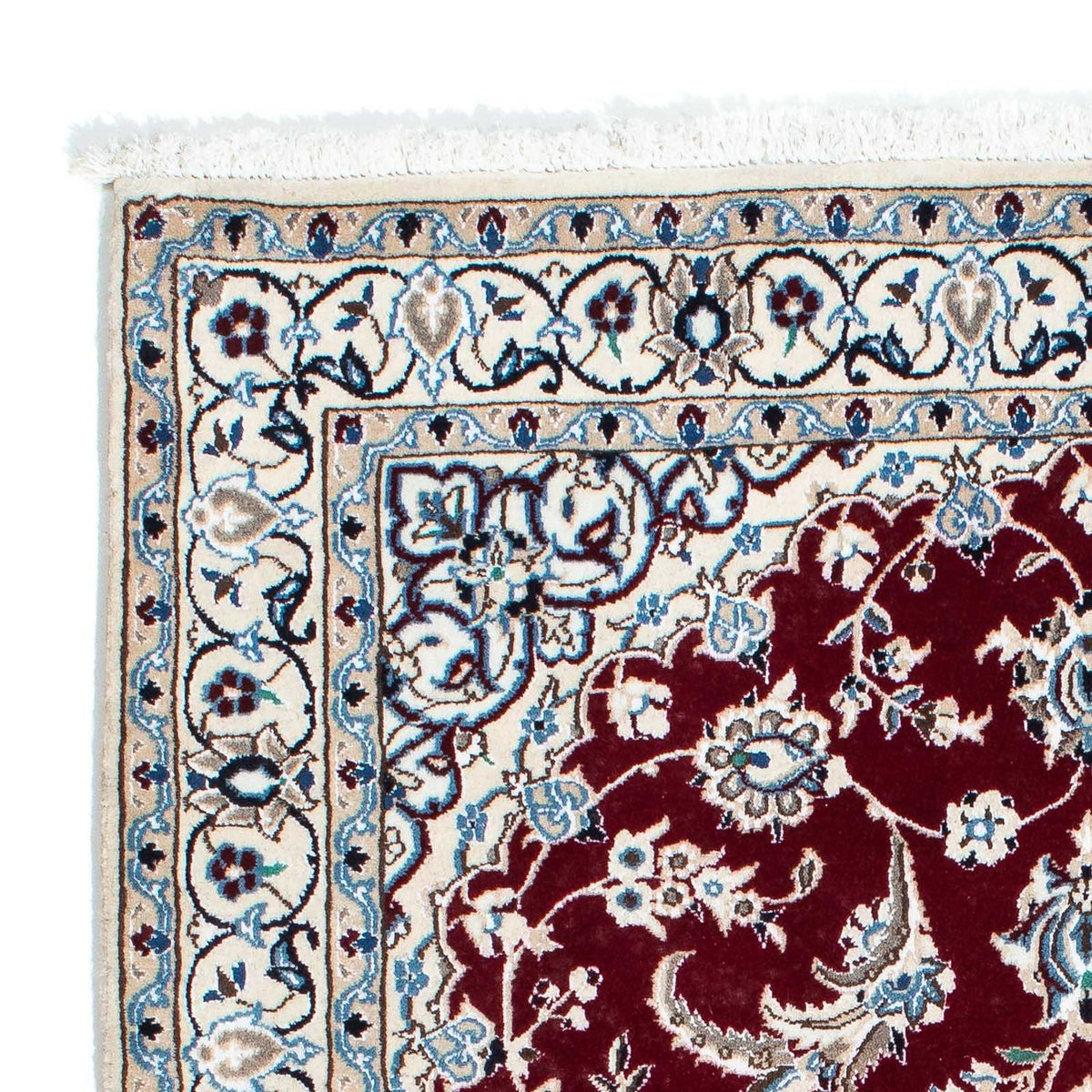 Tapis persan - Nain - Royal - 163 x 115 cm - rouge foncé