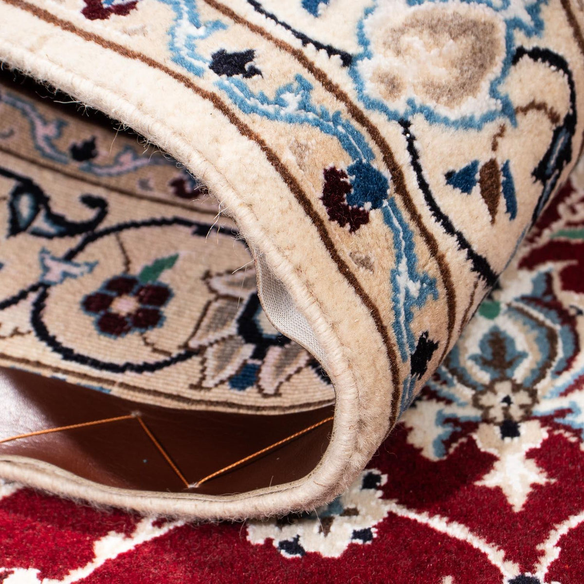 Tapis persan - Nain - Royal - 163 x 115 cm - rouge foncé