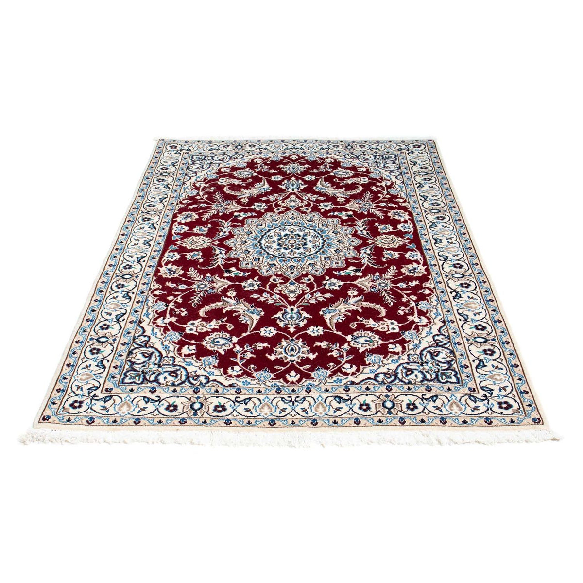Tapis persan - Nain - Royal - 163 x 115 cm - rouge foncé