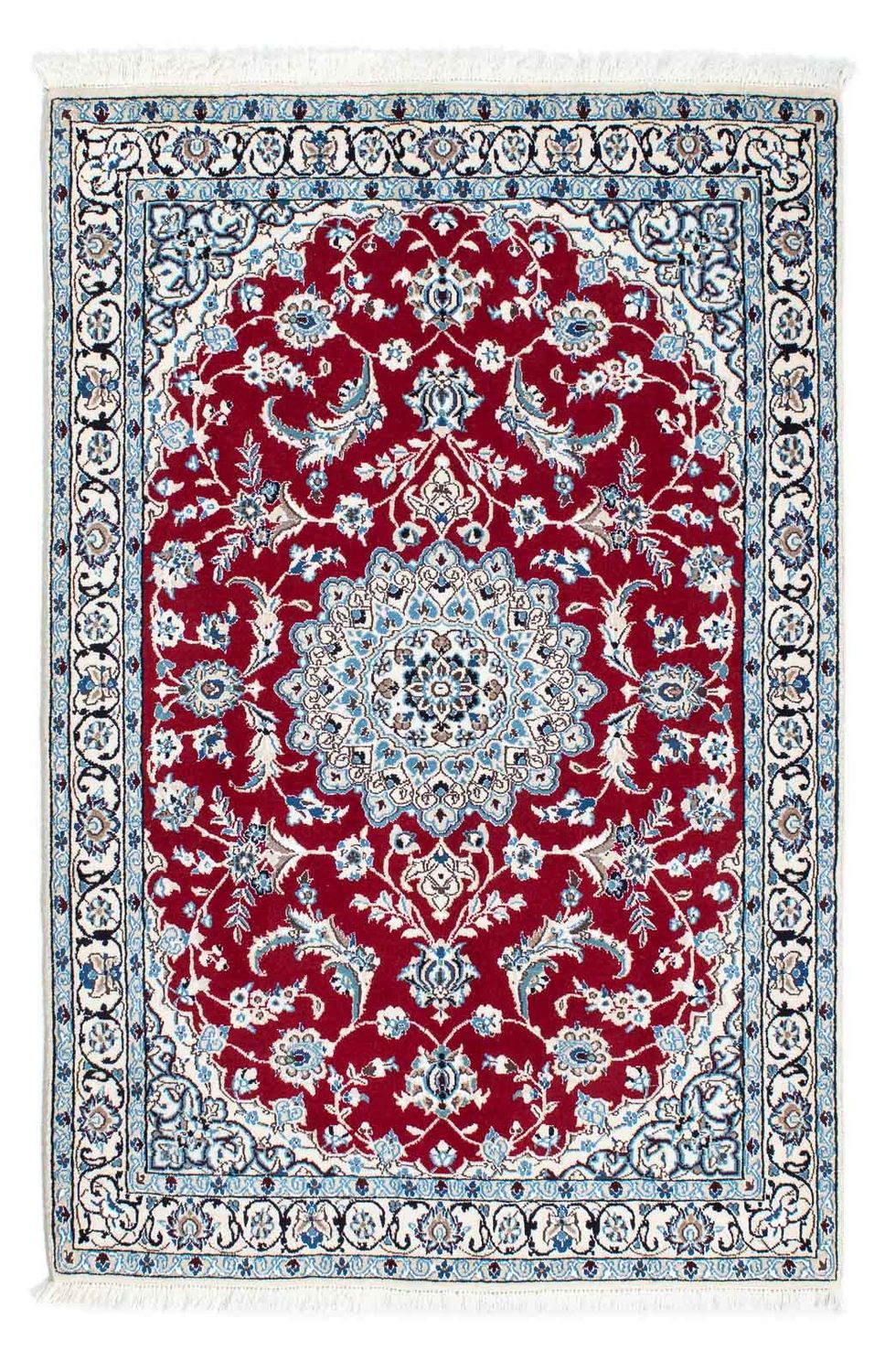 Tapis persan - Nain - Royal - 169 x 113 cm - rouge foncé