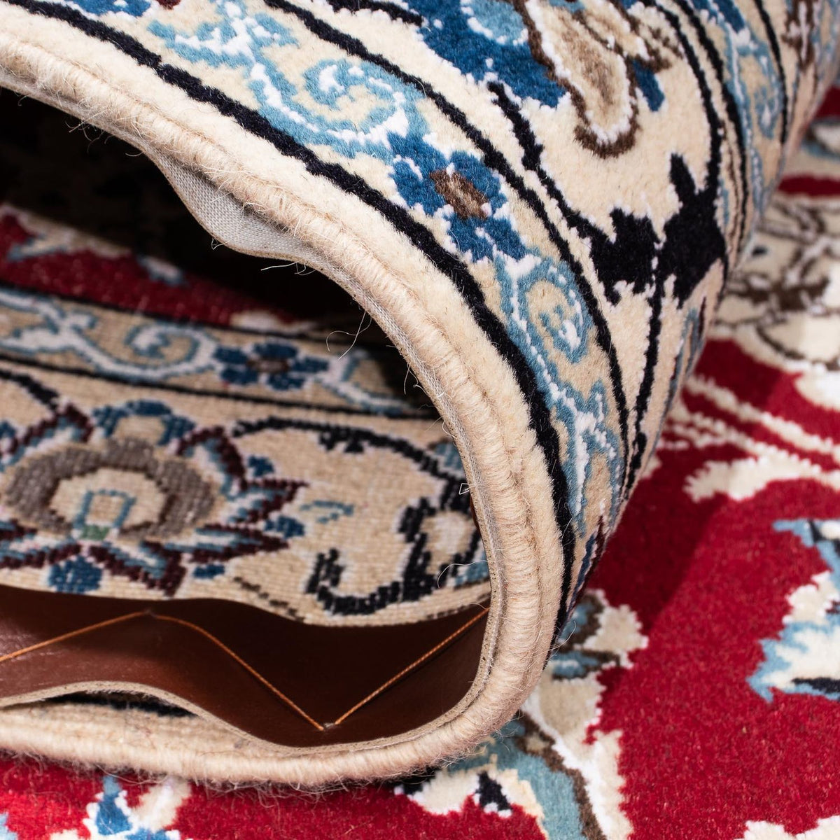 Tapis persan - Nain - Royal - 169 x 113 cm - rouge foncé