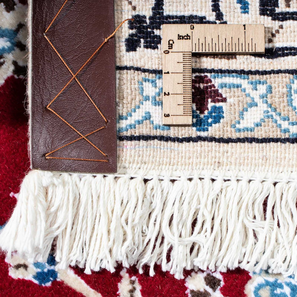 Tapis persan - Nain - Royal - 169 x 113 cm - rouge foncé