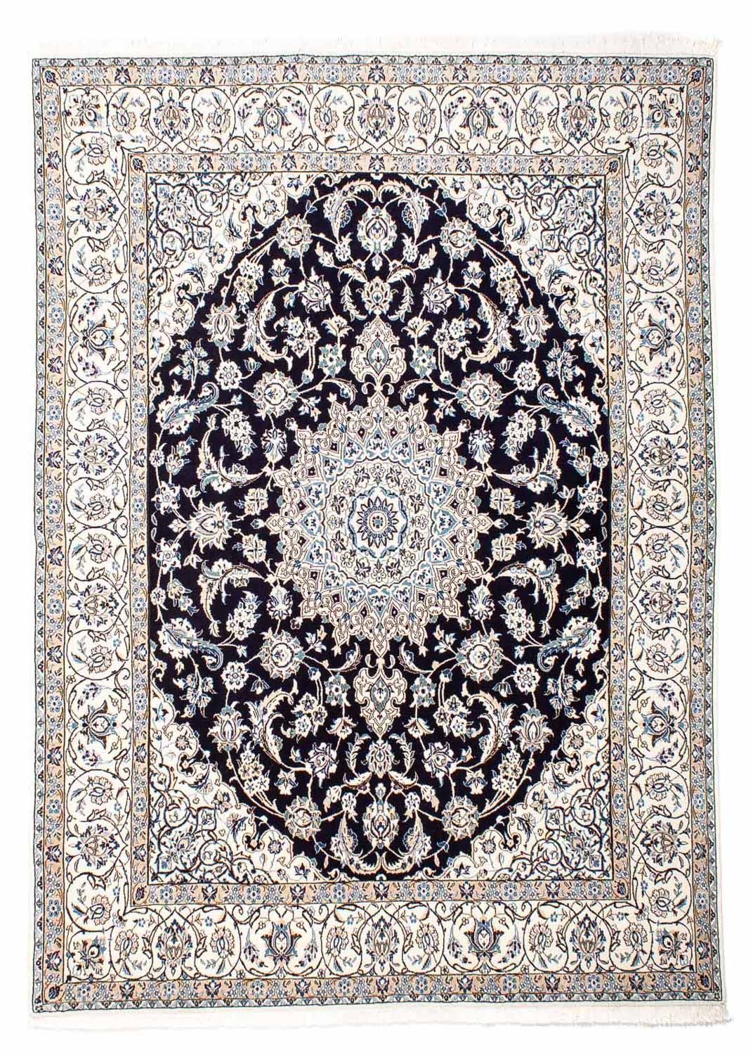 Tapis persan - Nain - Royal - 251 x 200 cm - bleu foncé