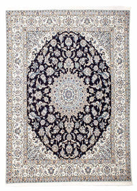 Tapis persan - Nain - Royal - 251 x 200 cm - bleu foncé