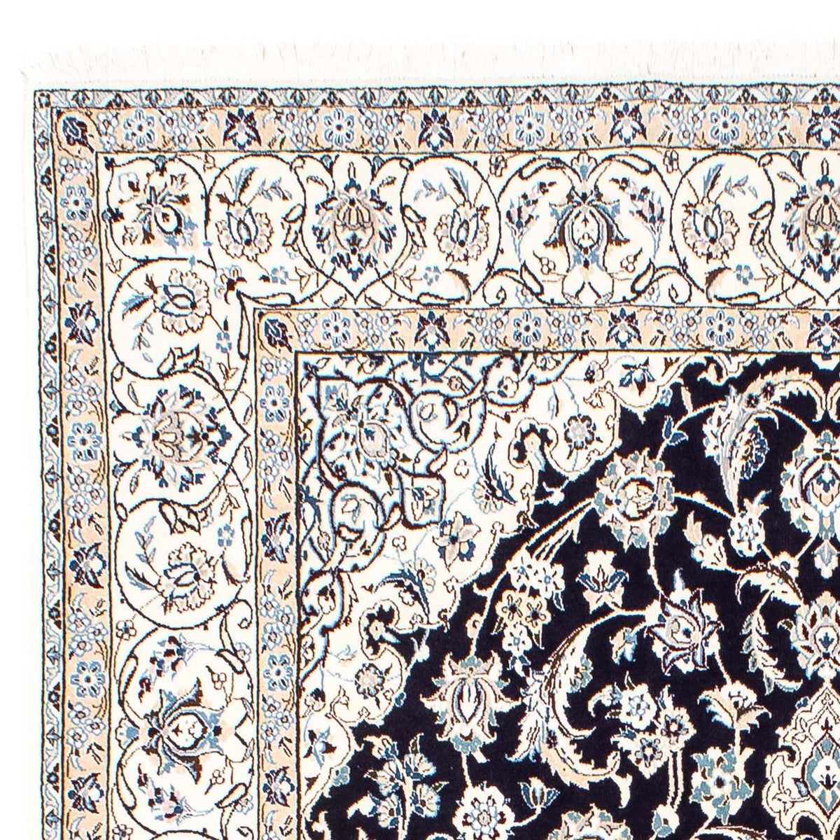 Tapis persan - Nain - Royal - 251 x 200 cm - bleu foncé