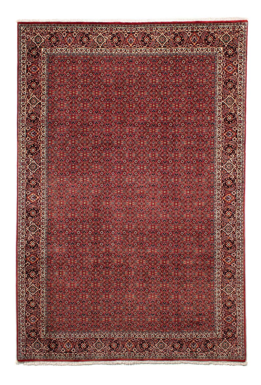 Tapis persan - Bidjar - 298 x 205 cm - rouge foncé