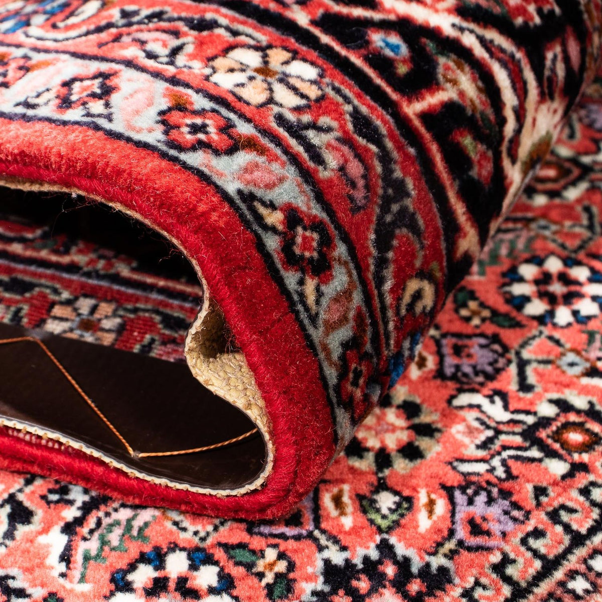 Tapis persan - Bidjar - 236 x 169 cm - rouge foncé