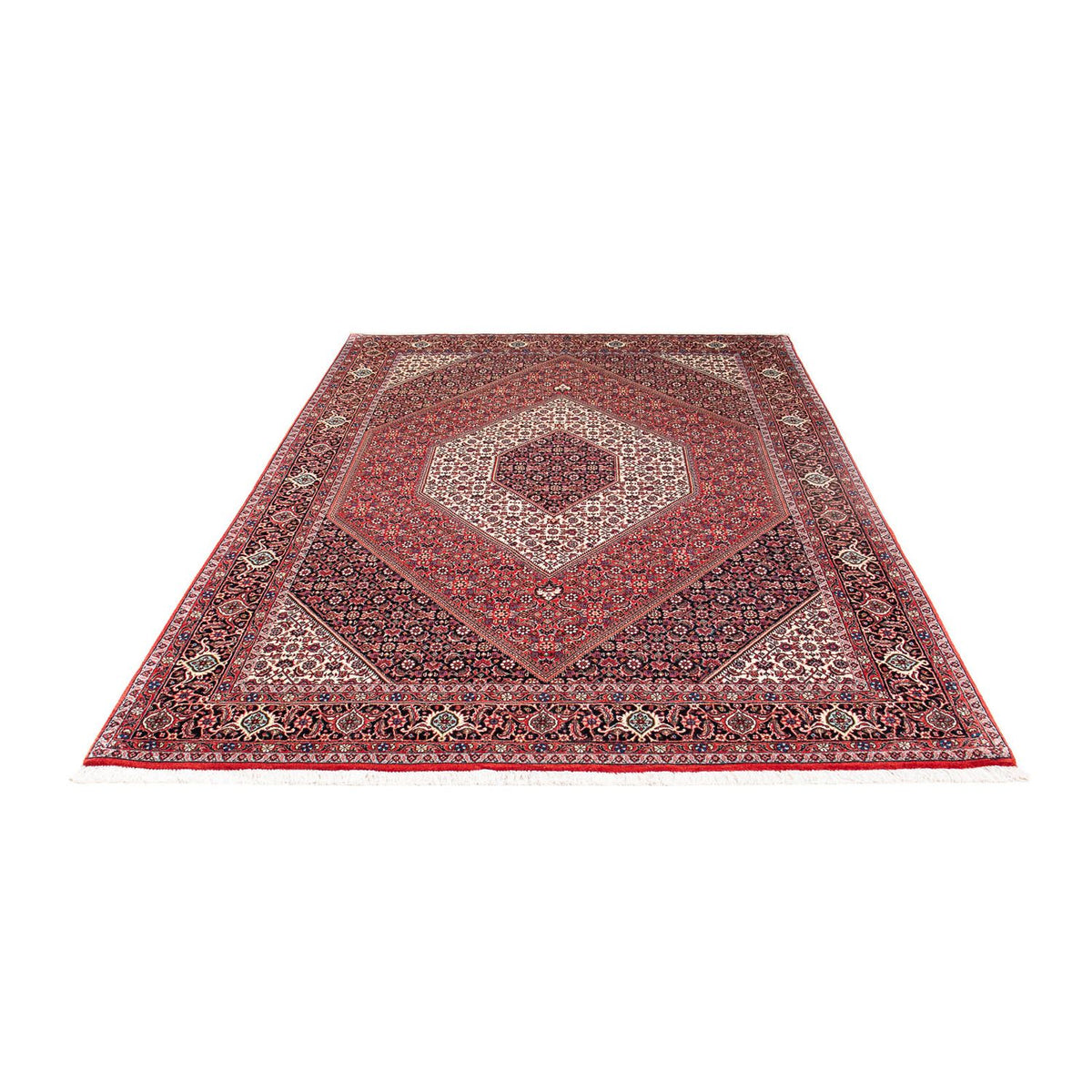 Tapis persan - Bidjar - 236 x 169 cm - rouge foncé