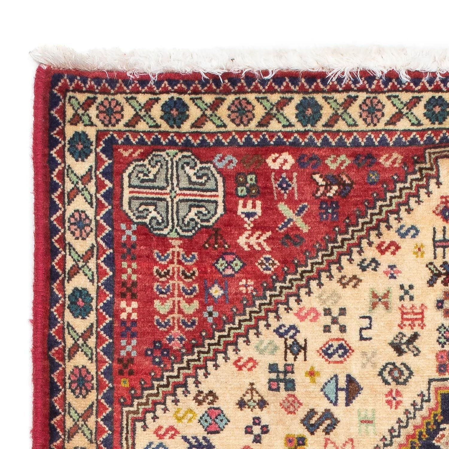 Tapis persan - Nomadic - 124 x 76 cm - rouge clair