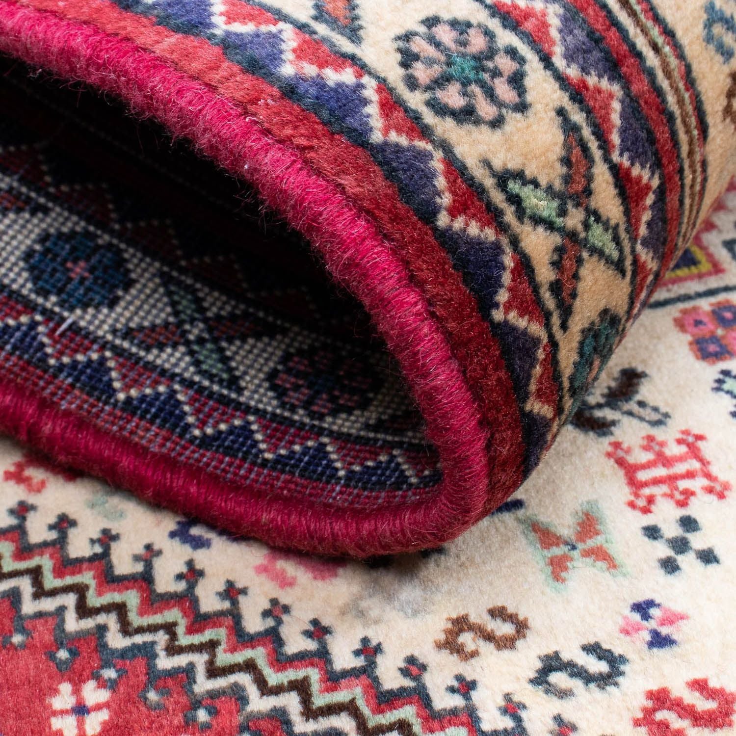 Tapis persan - Nomadic - 124 x 76 cm - rouge clair