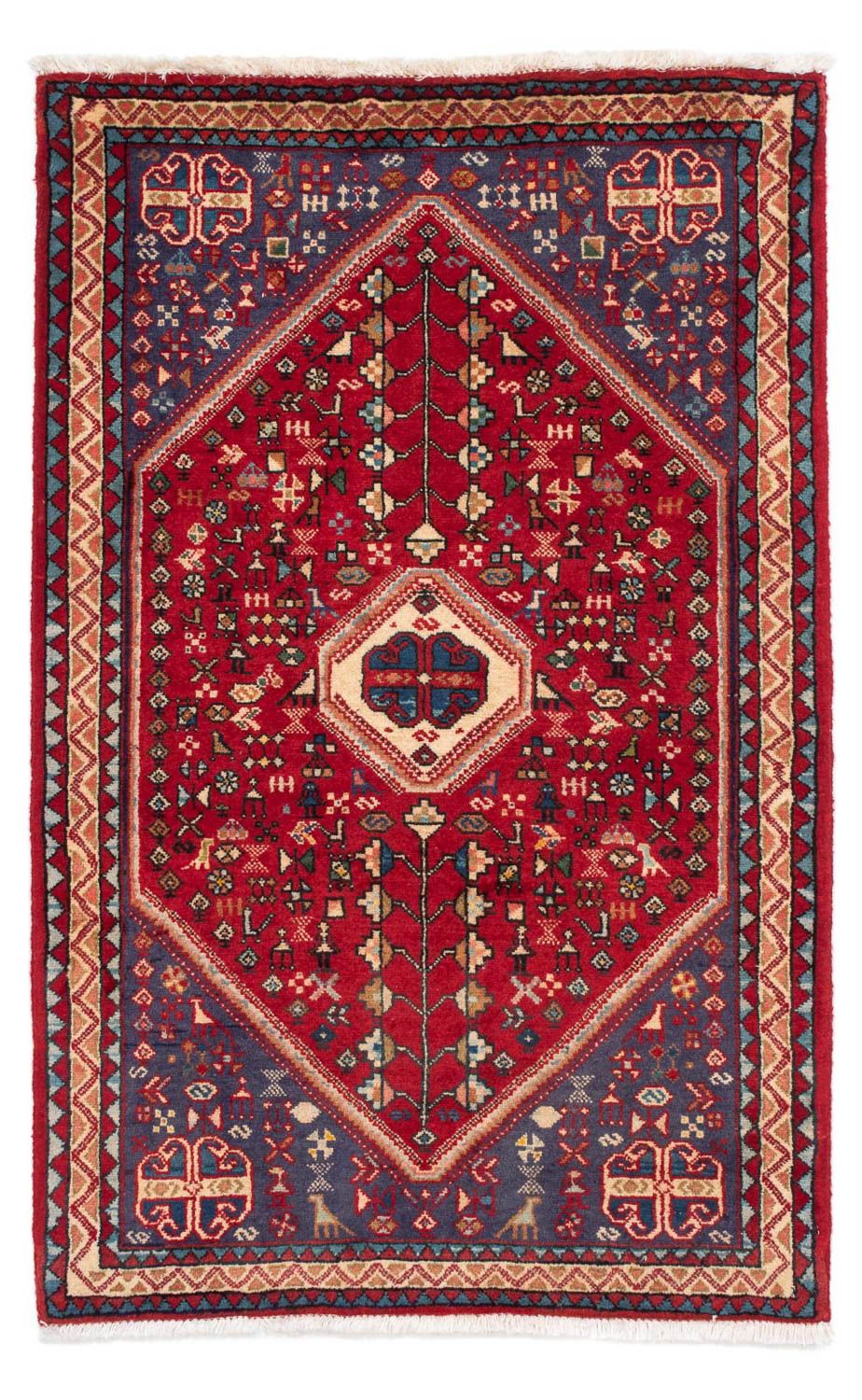 Tapis persan - Nomadic - 128 x 76 cm - rouge