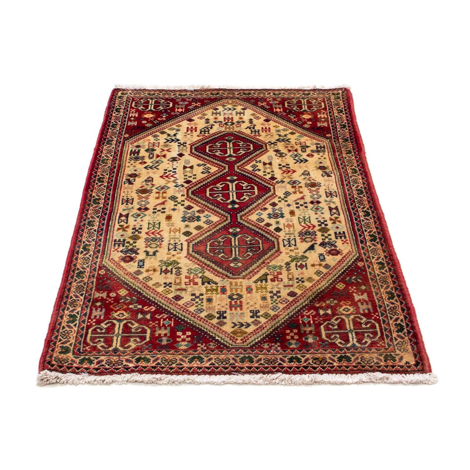 Tapis persan - Nomadic - 123 x 75 cm - rouge clair