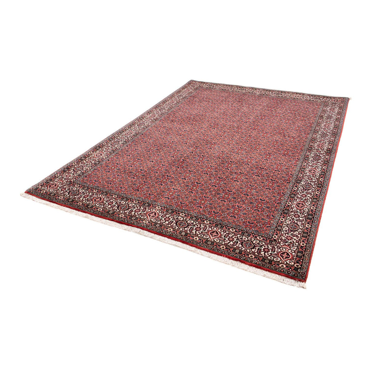 Tapis persan - Bidjar - 243 x 173 cm - rouge foncé