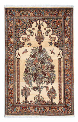 Tapis persan - Ghom - 210 x 135 cm - beige