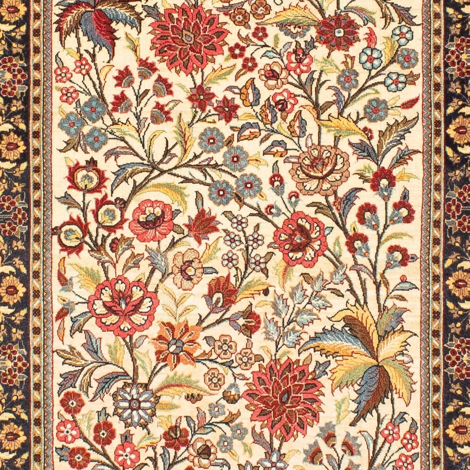 Tapis de couloir Tapis persan - Ghom - 267 x 69 cm - beige