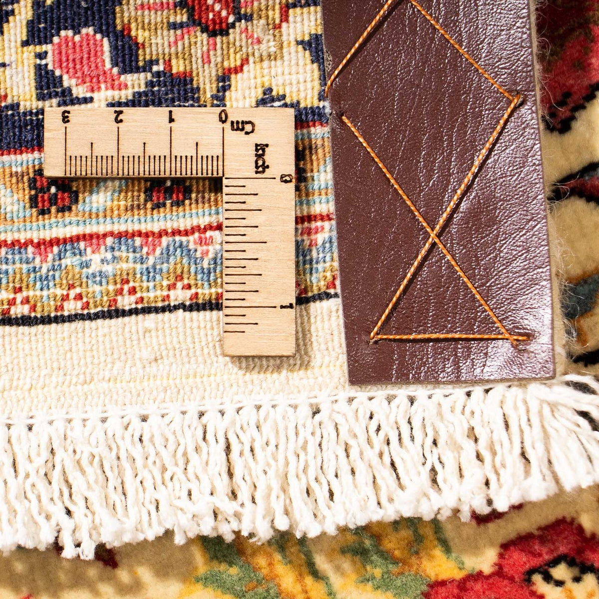 Tapis de couloir Tapis persan - Ghom - 267 x 69 cm - beige