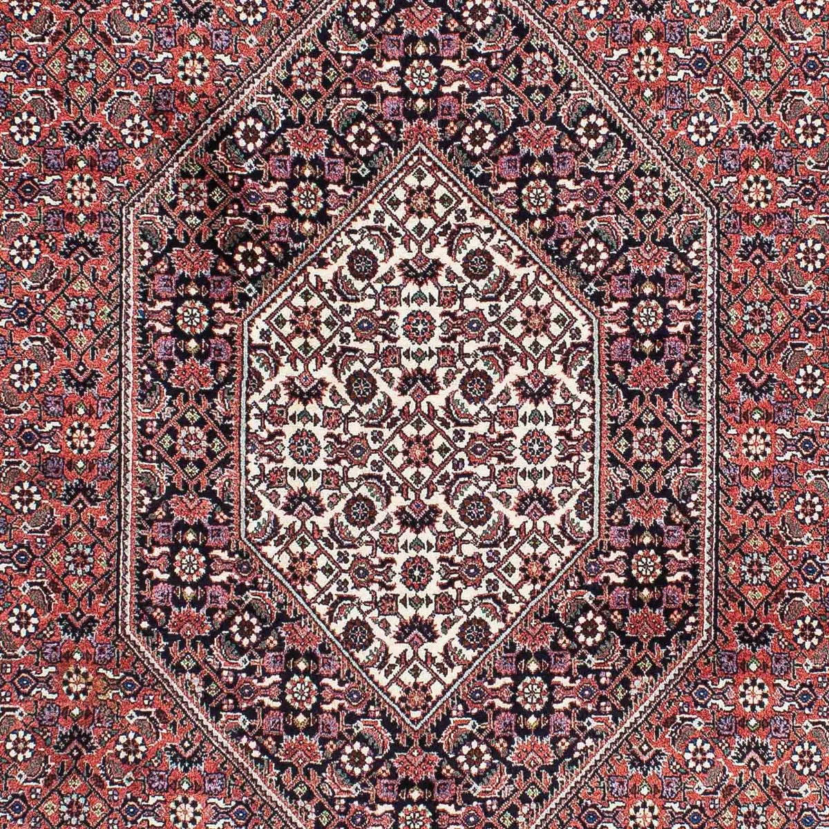 Tapis persan - Bidjar - 219 x 134 cm - rouge clair