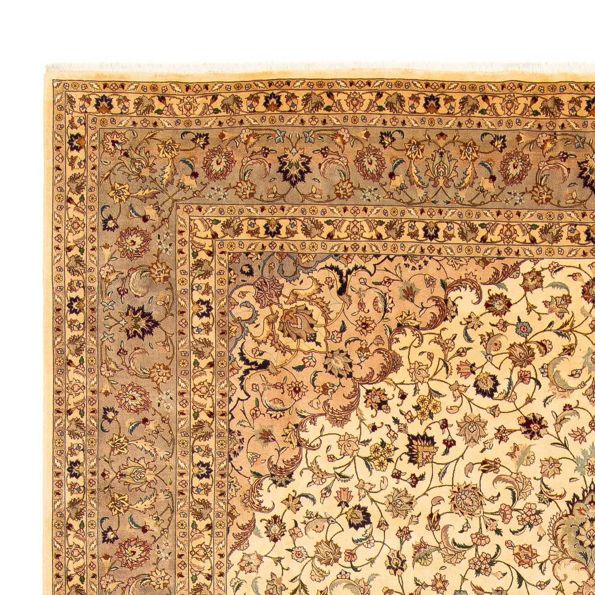 Tapis persan - Tabriz - 377 x 298 cm - marron clair