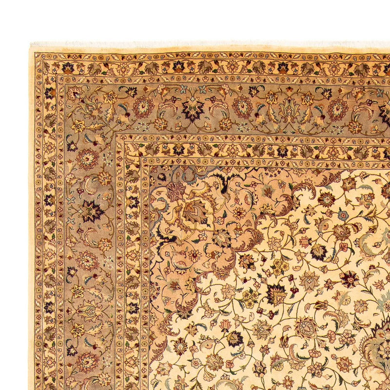 Tapis persan - Tabriz - 377 x 298 cm - marron clair