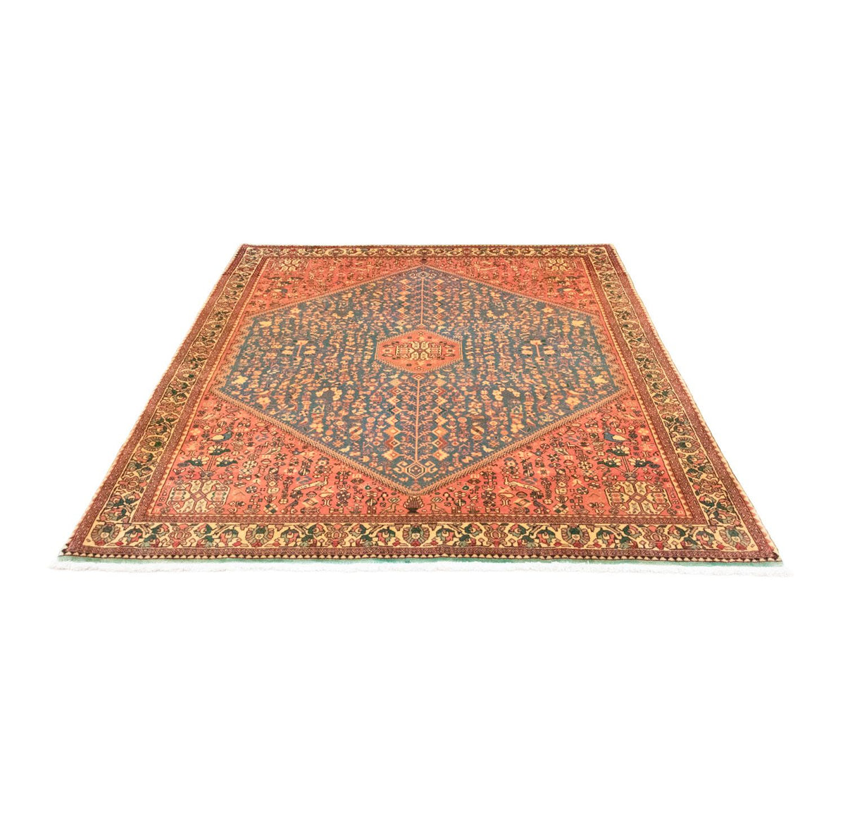 Tapis persan - Nomadic - 200 x 153 cm - rouge clair