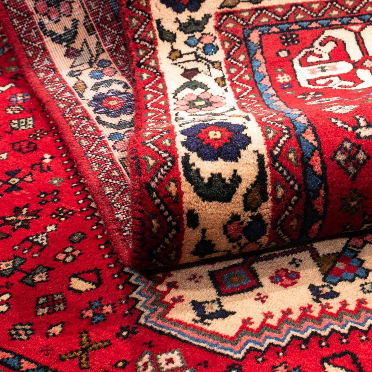 Tapis persan - Nomadic - 157 x 105 cm - rouge foncé