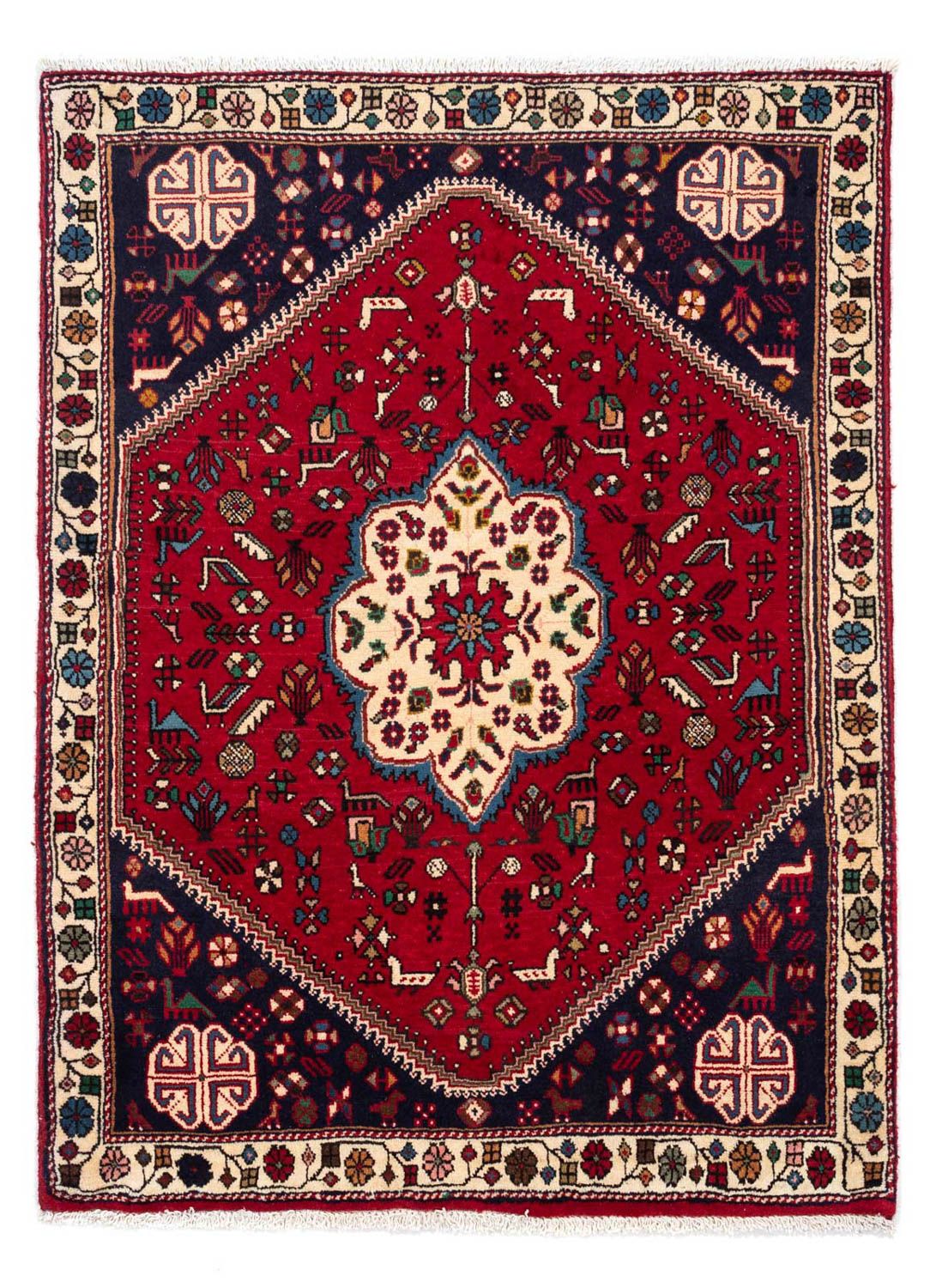 Tapis persan - Nomadic - 148 x 102 cm - rouge foncé