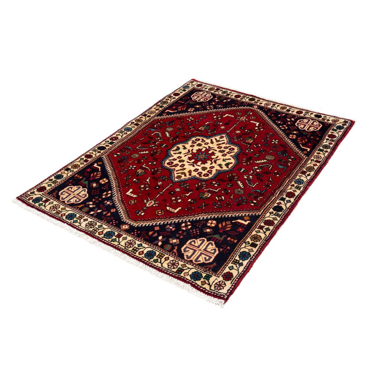 Tapis persan - Nomadic - 148 x 102 cm - rouge foncé