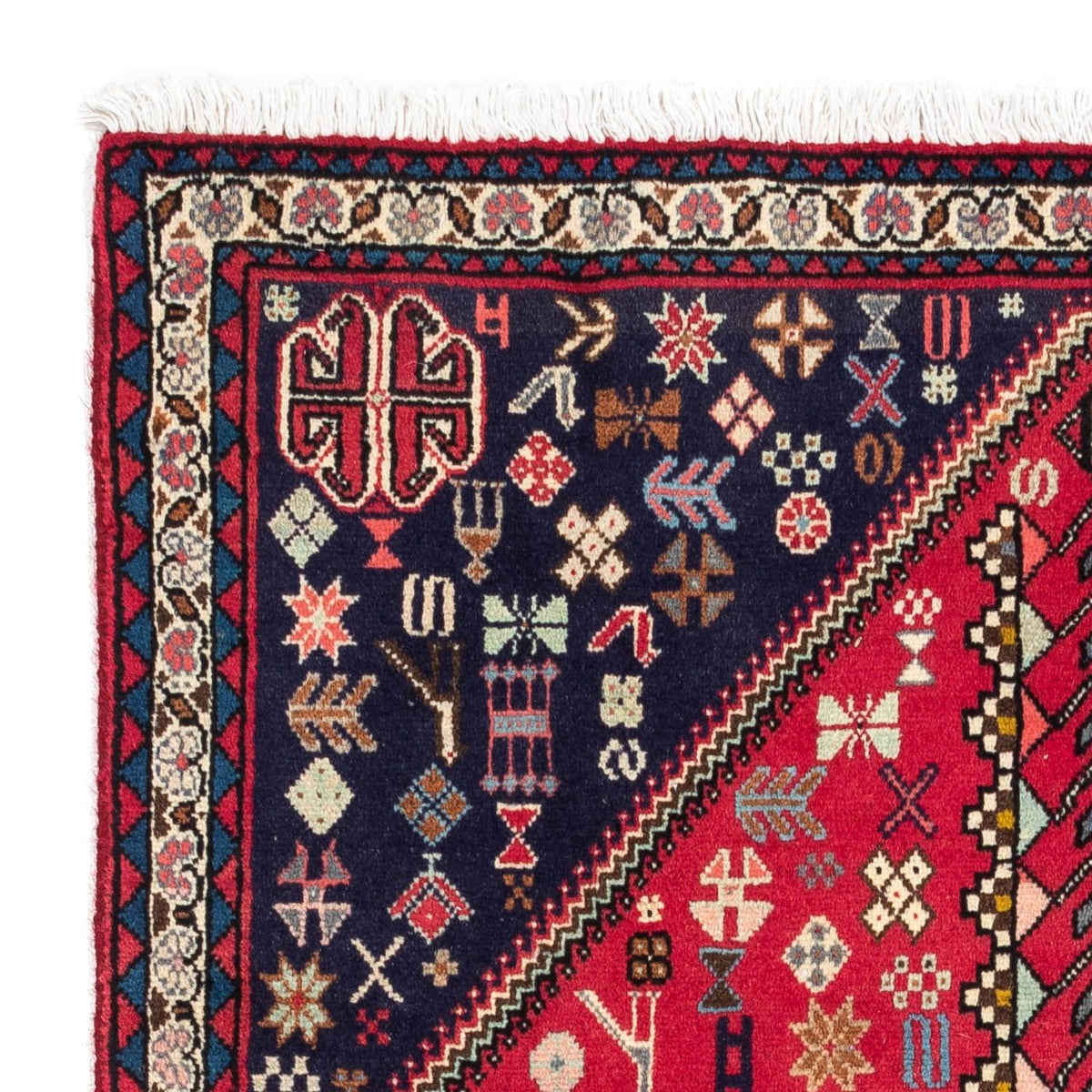 Tapis persan - Nomadic - 150 x 97 cm - rouge