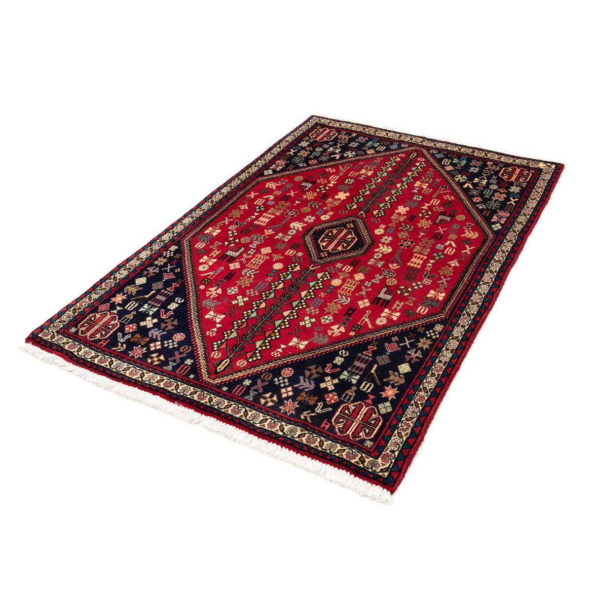 Tapis persan - Nomadic - 150 x 97 cm - rouge
