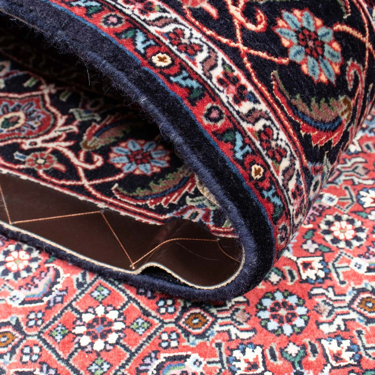 Tapis de couloir Tapis persan - Bidjar - 225 x 128 cm - rouge clair