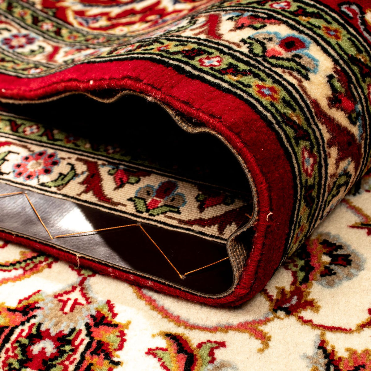 Tapis persan - Ghom - 358 x 244 cm - rouge foncé