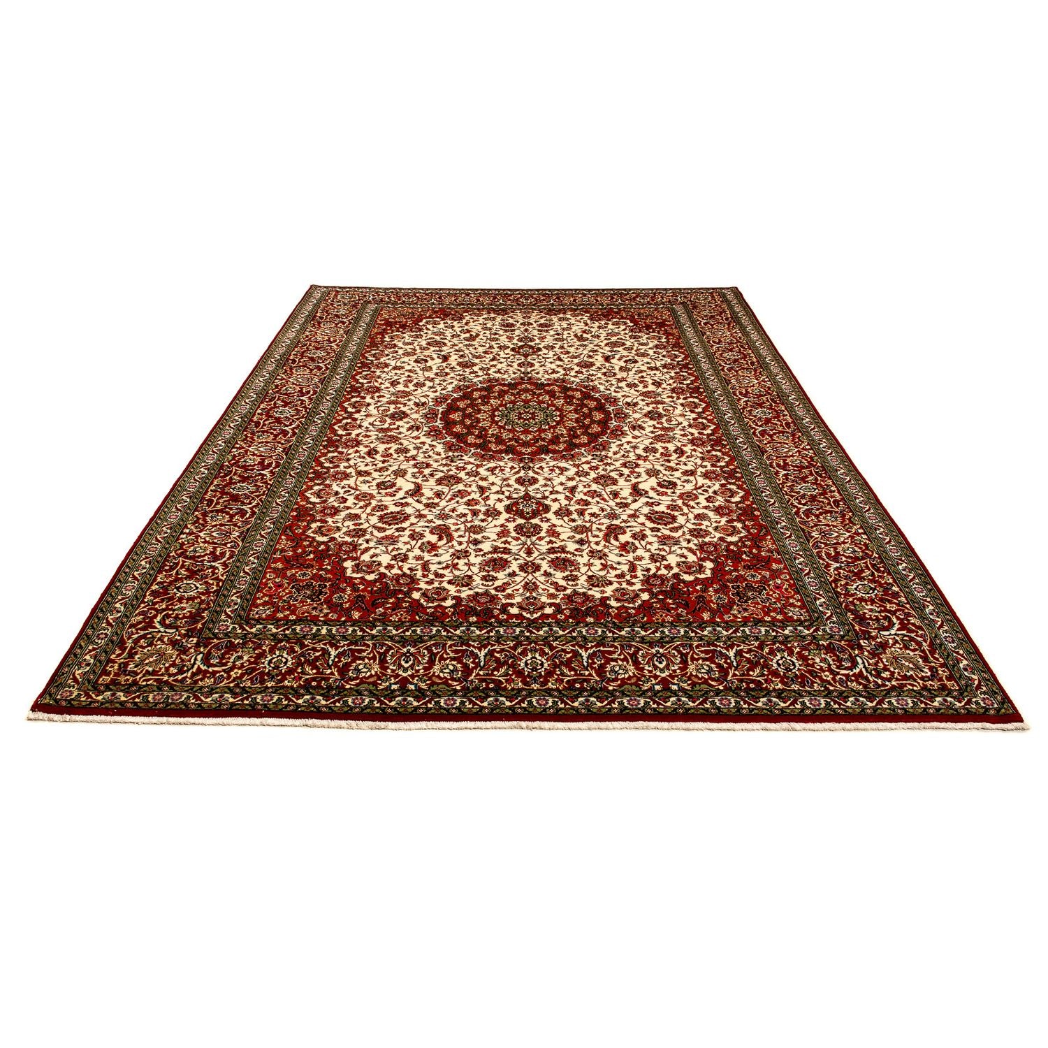 Tapis persan - Ghom - 358 x 244 cm - rouge foncé