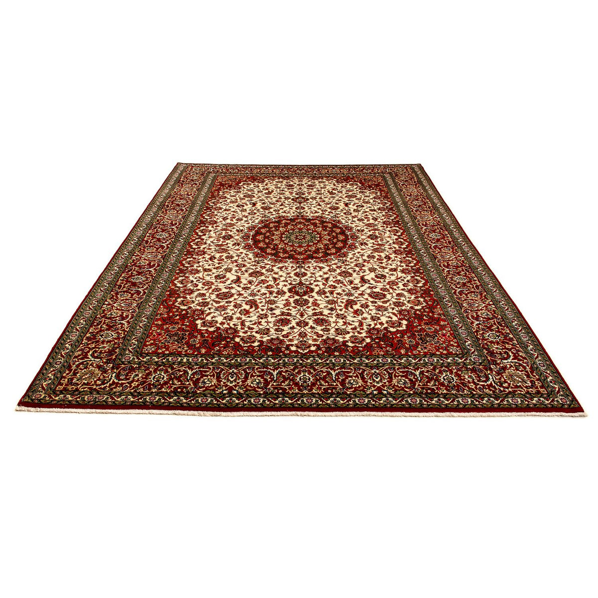 Tapis persan - Ghom - 358 x 244 cm - rouge foncé