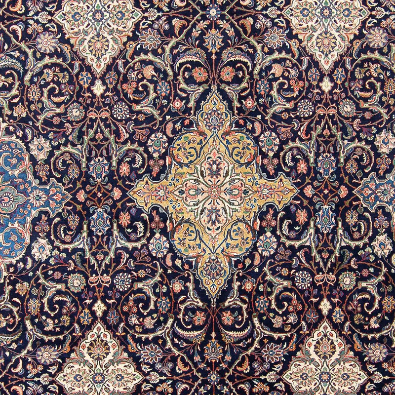 Tapis persan - Classique - 438 x 305 cm - bleu foncé