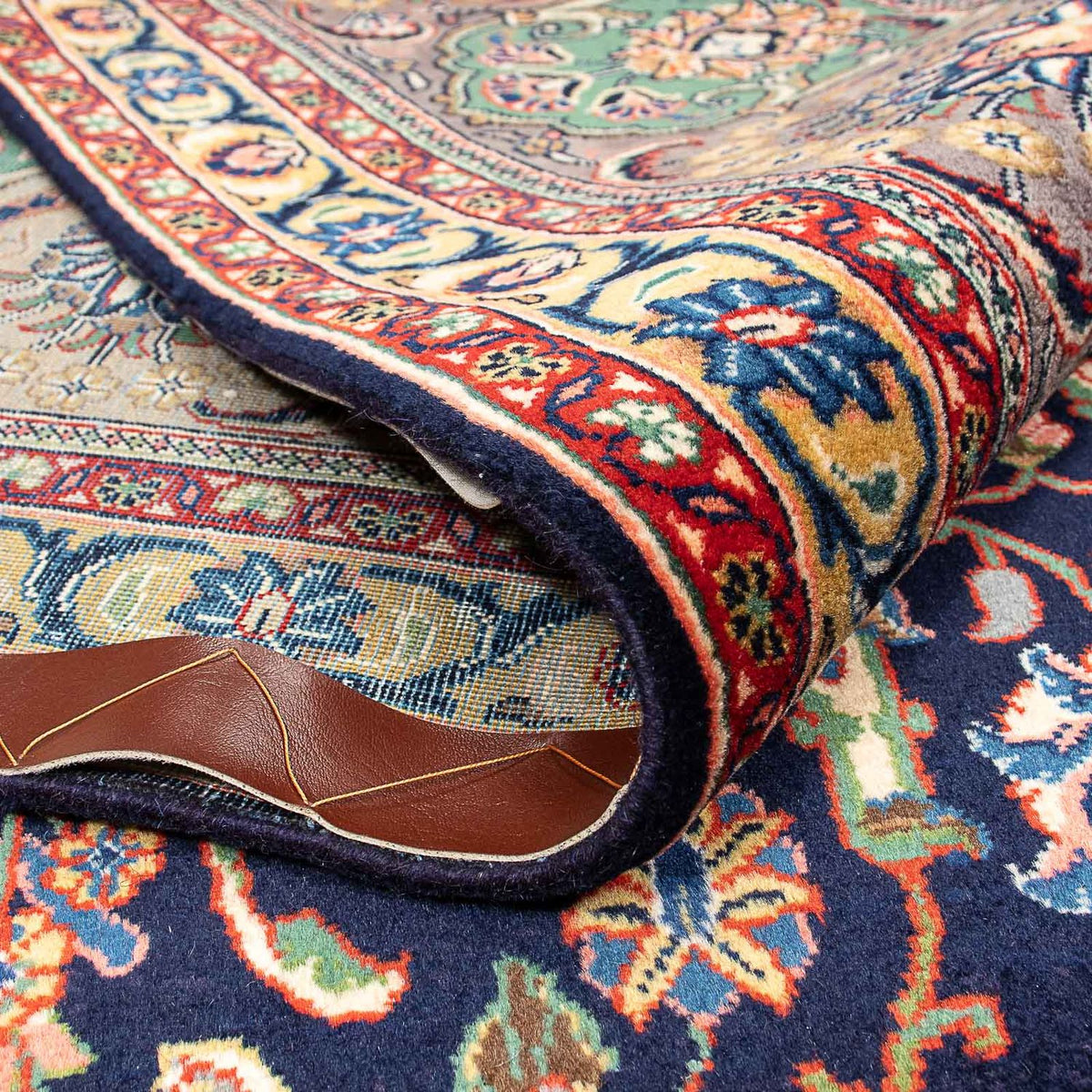 Tapis persan - Classique - 438 x 305 cm - bleu foncé