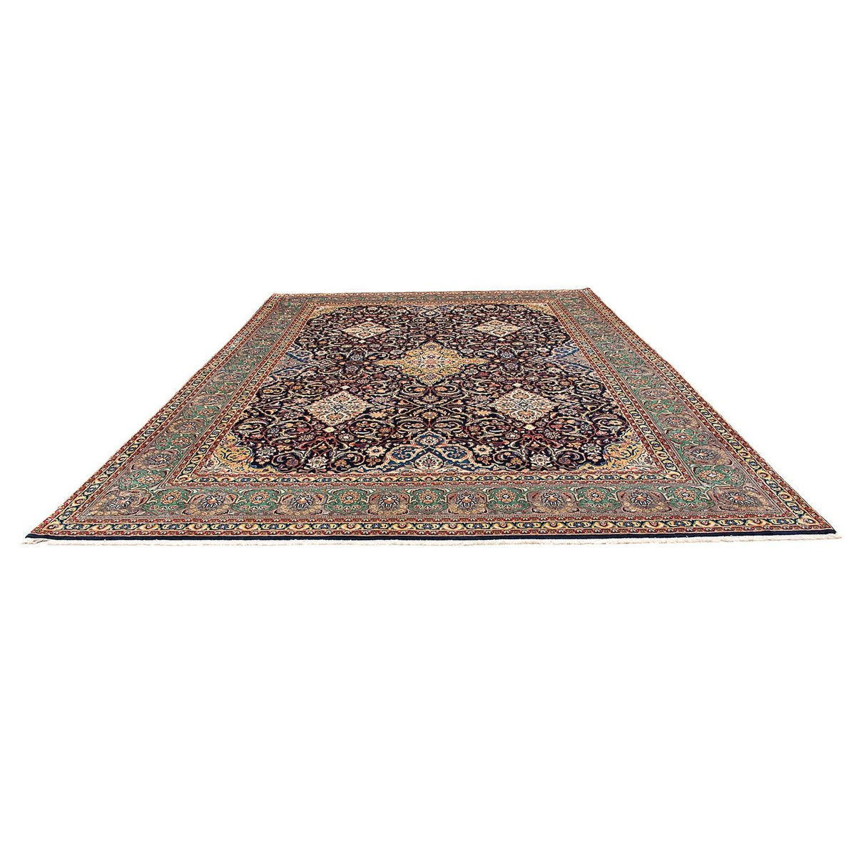 Tapis persan - Classique - 438 x 305 cm - bleu foncé