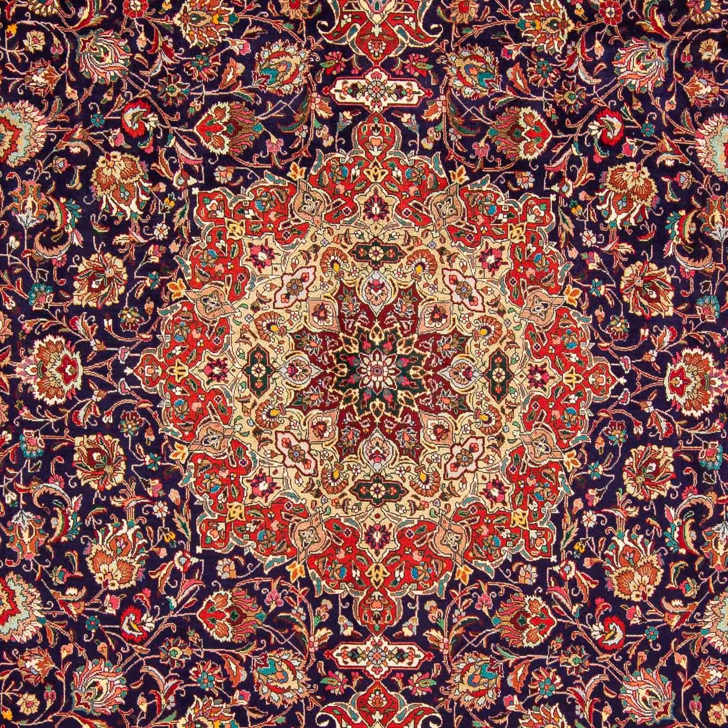Tapis persan - Tabriz - 395 x 297 cm - rouge clair