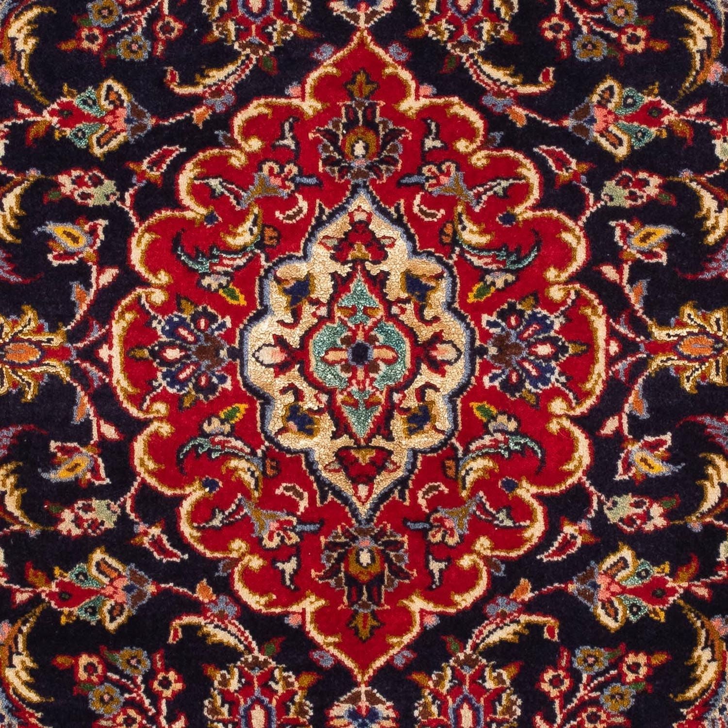 Tapis persan - Keshan - 116 x 78 cm - bleu foncé