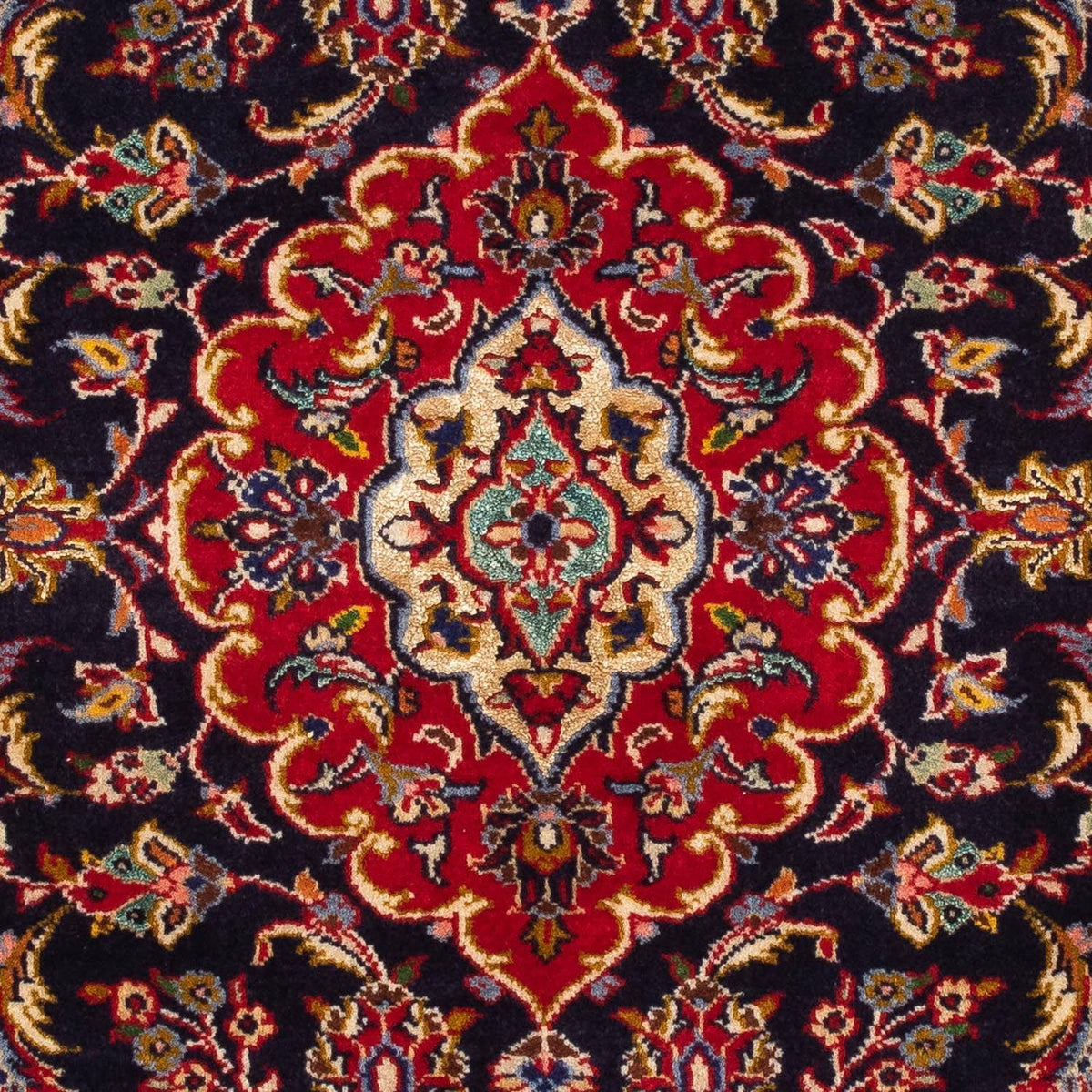 Tapis persan - Keshan - 116 x 78 cm - bleu foncé