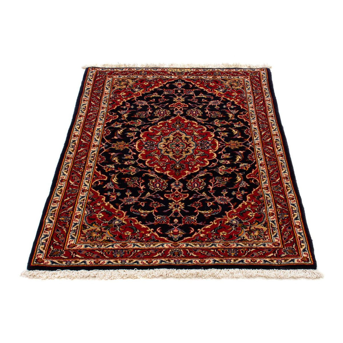 Tapis persan - Keshan - 116 x 78 cm - bleu foncé